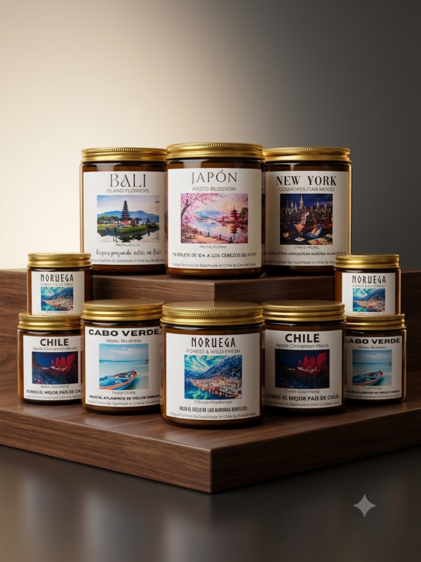Vela de Soja Colección Países Del Mundo