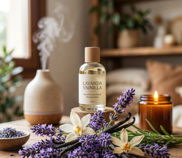 Esencia aromática concentrada Lavanda-Vainilla para velas de soja y aromatizadores